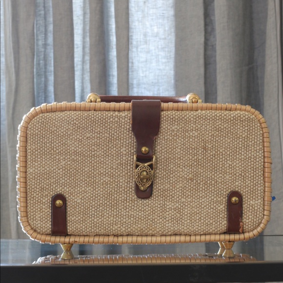 Vintage Straw Tan Handbag - Picture 5 of 5